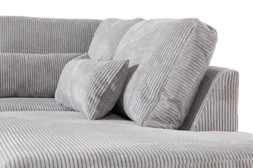 Copenhagen 4-seters Høyrevendt L-formet Sjeselongsofa i Manchester - Lys grå - Møbler - Sofaer - Sofa med sjeselong