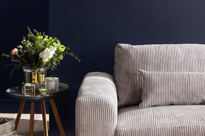 Copenhagen 4-seters Høyrevendt L-formet Sjeselongsofa i Manchester - Lys grå - Møbler - Sofaer - Sofa med sjeselong