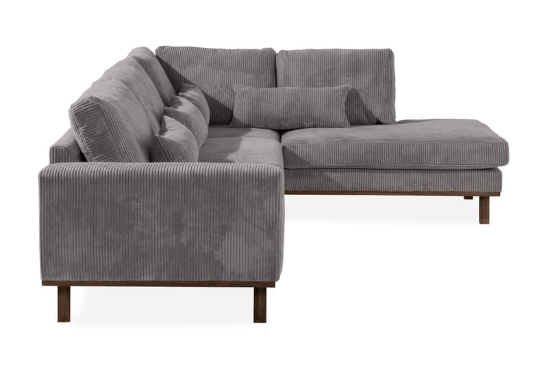 Copenhagen 4-seters Høyrevendt L-formet Sjeselongsofa i Manchester - Mørk grå - Møbler - Sofaer - Sofa med sjeselong