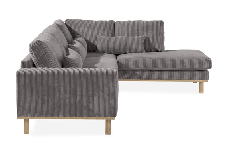 Copenhagen 4-seters Høyrevendt L-formet Sjeselongsofa i Manchester - Mørk grå - Møbler - Sofaer - Sofa med sjeselong