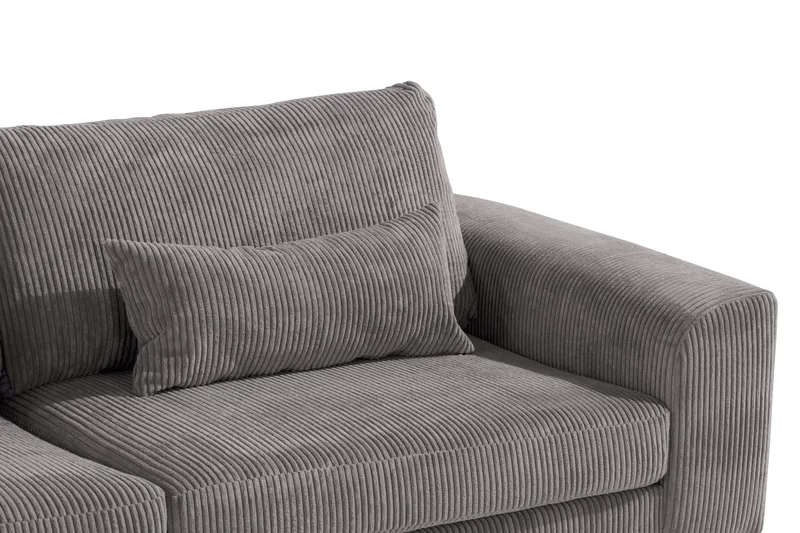 Copenhagen 4-seters Høyrevendt L-formet Sjeselongsofa i Manchester - Mørk grå - Møbler - Sofaer - Sofa med sjeselong