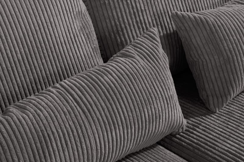 Copenhagen 4-seters Høyrevendt L-formet Sjeselongsofa i Manchester - Mørk grå - Møbler - Sofaer - Sofa med sjeselong