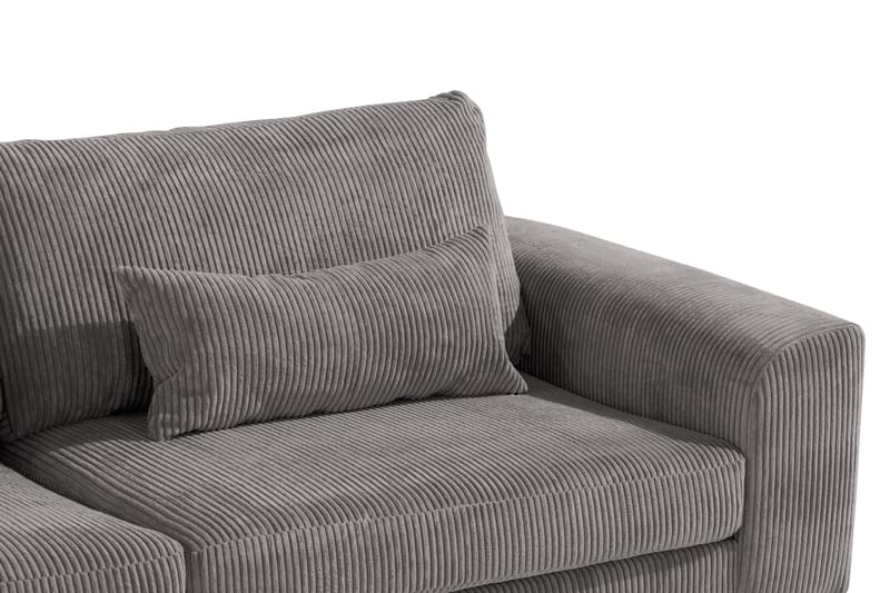 Copenhagen 4-seters Høyrevendt L-formet Sjeselongsofa i Manchester - Mørk grå - Møbler - Sofaer - Sofa med sjeselong
