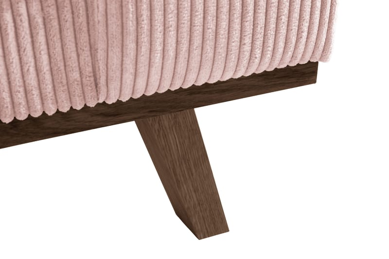 Copenhagen 4-seters Høyrevendt L-formet Sjeselongsofa i Manchester - Rosa - Møbler - Sofaer - Sofa med sjeselong
