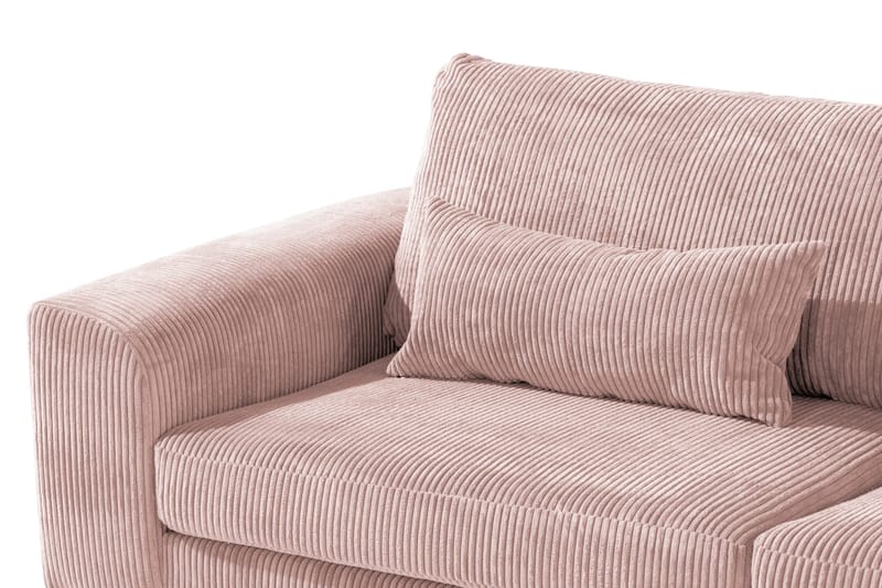 Copenhagen 4-seters Høyrevendt L-formet Sjeselongsofa i Manchester - Rosa - Møbler - Sofaer - Sofa med sjeselong