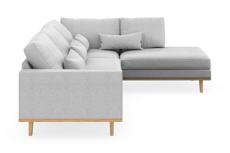 Copenhagen 4-seters Høyrevendt L-formet Sjeselongsofa i Stoff - Lys grå - Møbler - Sofaer - Sofa med sjeselong
