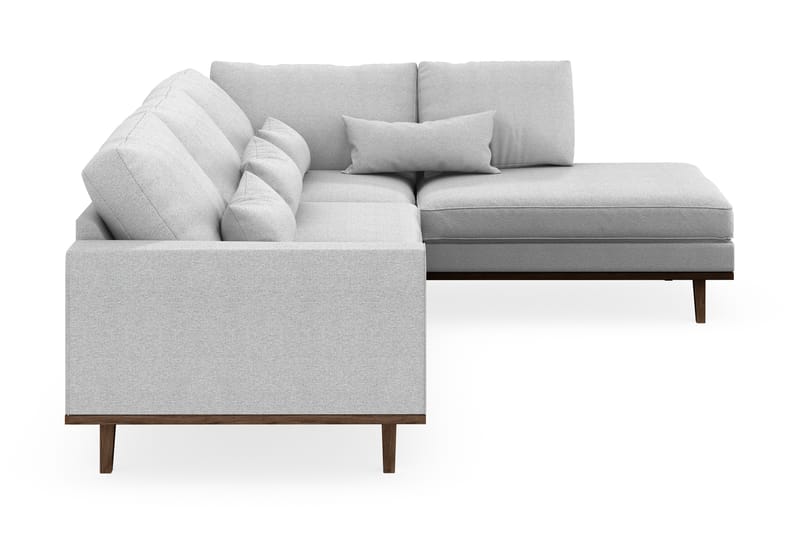 Copenhagen 4-seters Høyrevendt L-formet Sjeselongsofa i Stoff - Lys grå - Møbler - Sofaer - Sofa med sjeselong