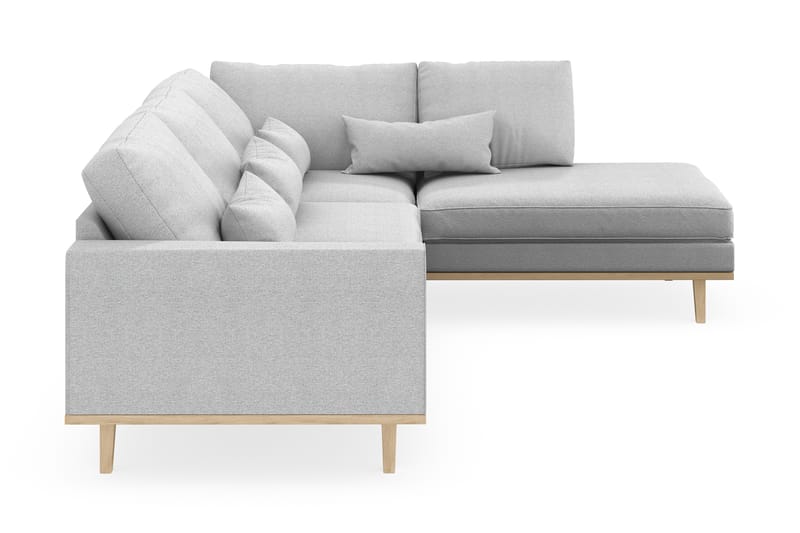 Copenhagen 4-seters Høyrevendt L-formet Sjeselongsofa i Stoff - Lys grå - Møbler - Sofaer - Sofa med sjeselong