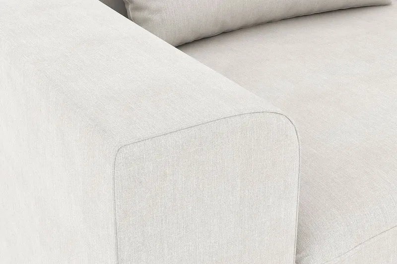 Copenhagen 4-seters Høyrevendt L-formet Sjeselongsofa i Stoff - Lys grå - Møbler - Sofaer - Sofa med sjeselong