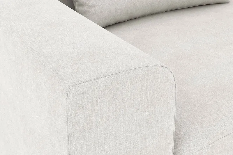 Copenhagen 4-seters Høyrevendt L-formet Sjeselongsofa i Stoff - Lys grå - Møbler - Sofaer - Sofa med sjeselong