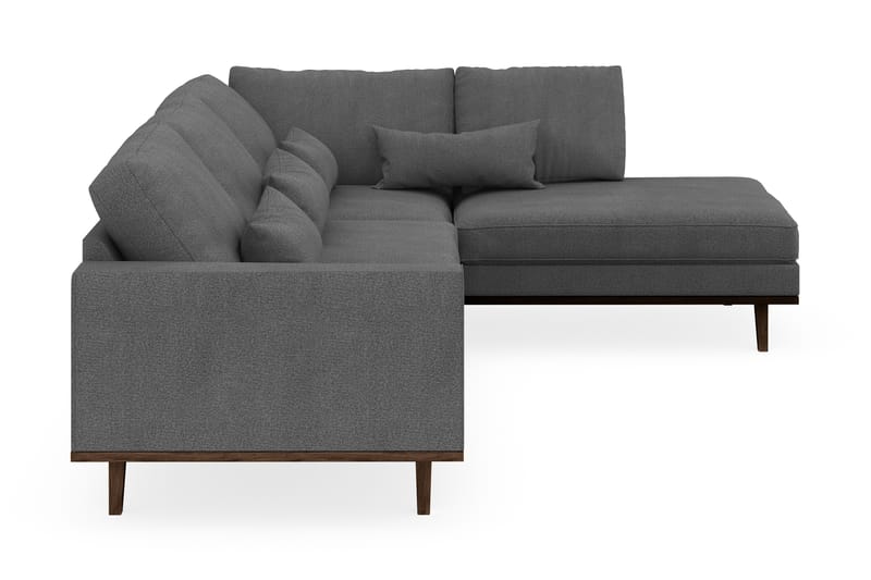 Copenhagen 4-seters Høyrevendt L-formet Sjeselongsofa i Stoff - Mørk grå - Møbler - Sofaer - Sofa med sjeselong