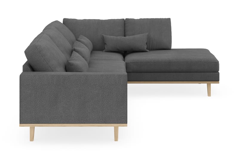 Copenhagen 4-seters Høyrevendt L-formet Sjeselongsofa i Stoff - Mørk grå - Møbler - Sofaer - Sofa med sjeselong