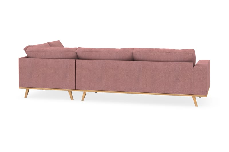 Copenhagen 4-seters Høyrevendt L-formet Sjeselongsofa i Stoff - Rosa - Møbler - Sofaer - Sofa med sjeselong