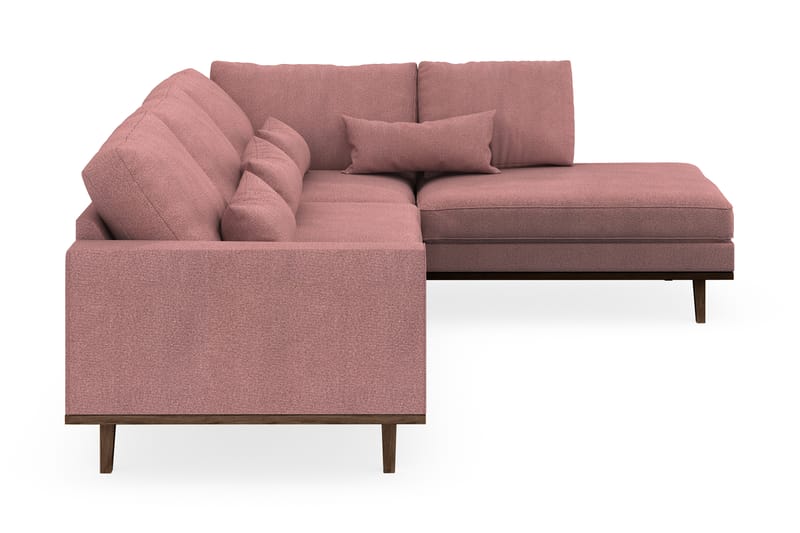 Copenhagen 4-seters Høyrevendt L-formet Sjeselongsofa i Stoff - Rosa - Møbler - Sofaer - Sofa med sjeselong