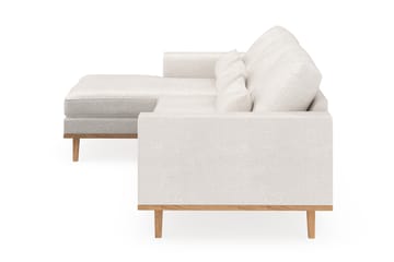 Copenhagen 4-seters Venstrevendt L-formet Divansofa i Bouclé - Hvit - Møbler - Sofaer - Sofa med sjeselong