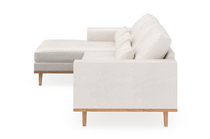 Copenhagen 4-seters Venstrevendt L-formet Divansofa i Bouclé - Hvit - Møbler - Sofaer - Sofa med sjeselong