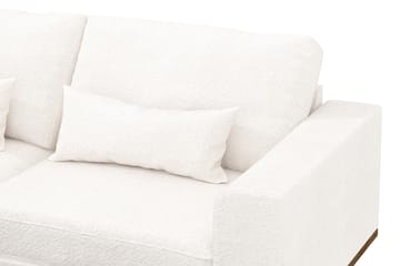 Copenhagen 4-seters Venstrevendt L-formet Divansofa i Bouclé - Hvit - Møbler - Sofaer - Sofa med sjeselong