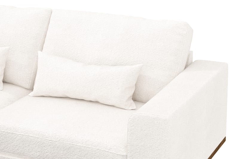 Copenhagen 4-seters Venstrevendt L-formet Divansofa i Bouclé - Hvit - Møbler - Sofaer - Sofa med sjeselong