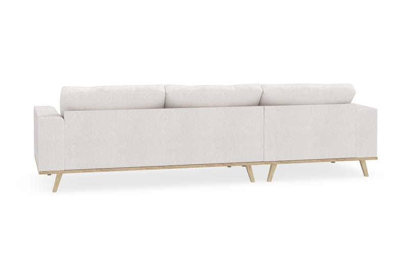 Copenhagen 4-seters Venstrevendt L-formet Divansofa i Bouclé - Hvit - Møbler - Sofaer - Sofa med sjeselong