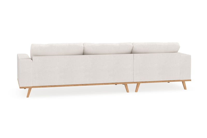 Copenhagen 4-seters Venstrevendt L-formet Divansofa i Bouclé - Hvit - Møbler - Sofaer - Sofa med sjeselong