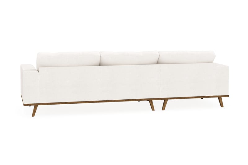 Copenhagen 4-seters Venstrevendt L-formet Divansofa i Bouclé - Hvit - Møbler - Sofaer - Sofa med sjeselong