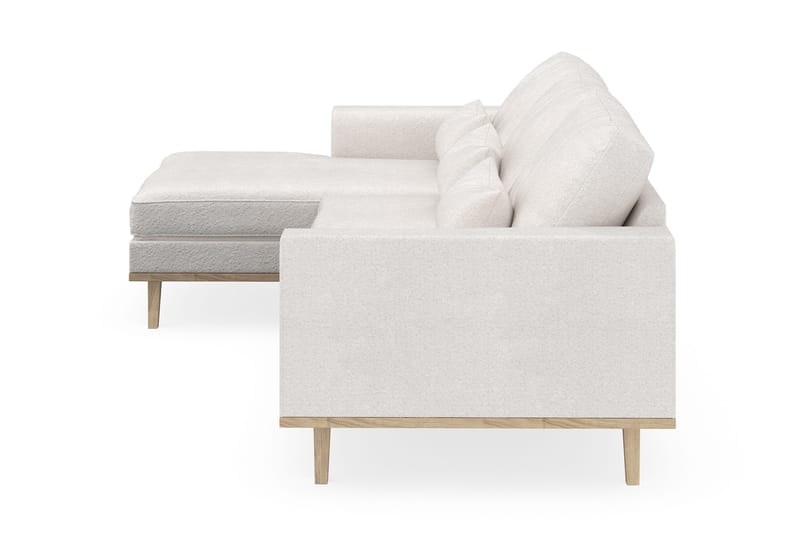 Copenhagen 4-seters Venstrevendt L-formet Divansofa i Bouclé - Hvit - Møbler - Sofaer - Sofa med sjeselong