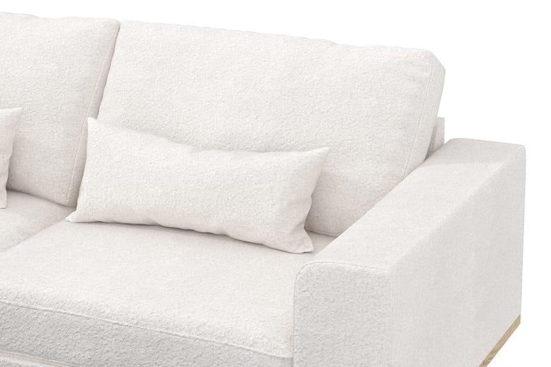 Copenhagen 4-seters Venstrevendt L-formet Divansofa i Bouclé - Hvit - Møbler - Sofaer - Sofa med sjeselong