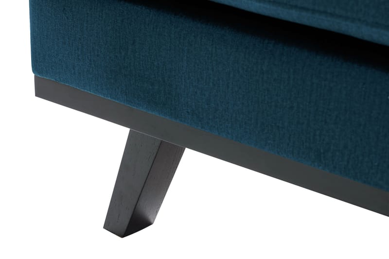 Copenhagen 4-seters Venstrevendt L-formet Divansofa i Fløyel - Blå - Møbler - Sofaer - Sofa med sjeselong