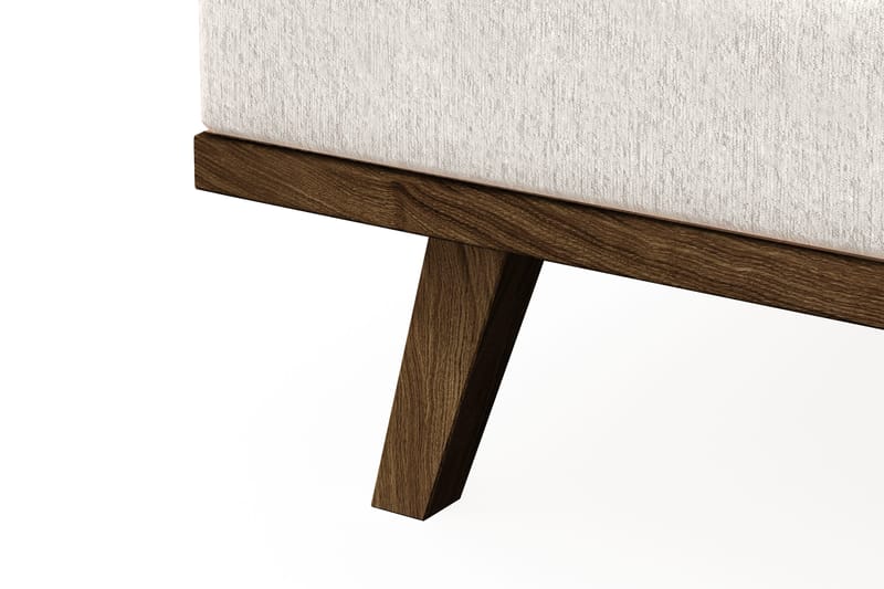 Copenhagen 4-seters Venstrevendt L-formet Divansofa i Fløyel - Kremhvit - Møbler - Sofaer - Sofa med sjeselong