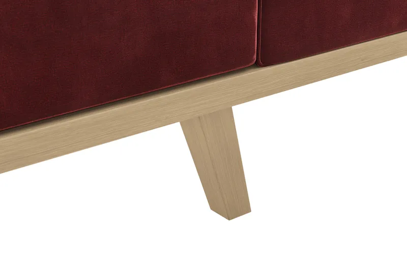 Copenhagen 4-seters Venstrevendt L-formet Divansofa i Fløyel - Lilla - Møbler - Sofaer - Sofa med sjeselong