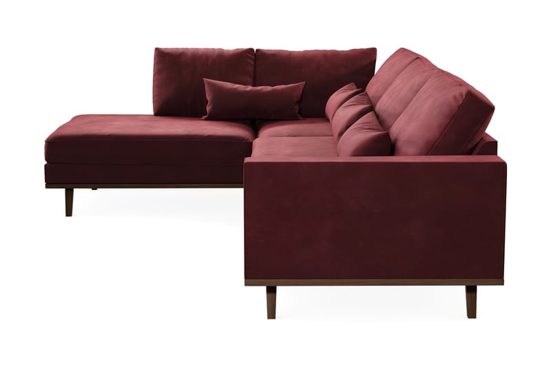Copenhagen 4-seters Venstrevendt L-formet Divansofa i Fløyel - Lilla - Møbler - Sofaer - Sofa med sjeselong