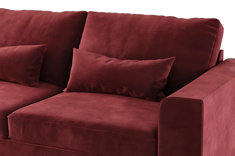 Copenhagen 4-seters Venstrevendt L-formet Divansofa i Fløyel - Lilla - Møbler - Sofaer - Sofa med sjeselong