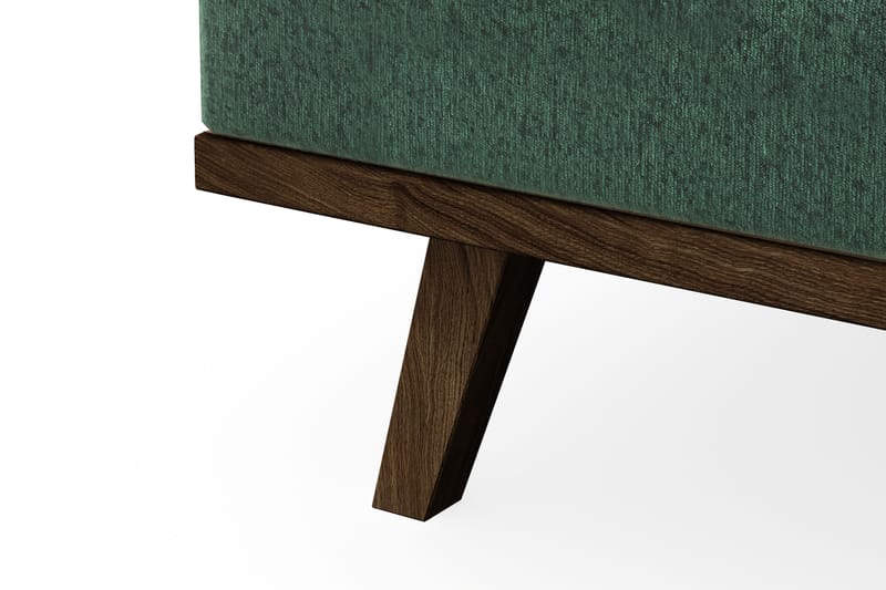 Copenhagen 4-seters Venstrevendt L-formet Divansofa i Fløyel - Mørk grønn - Møbler - Sofaer - Sofa med sjeselong