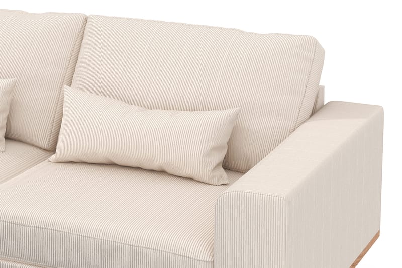 Copenhagen 4-seters Venstrevendt L-formet Divansofa i Manchester - Beige - Møbler - Sofaer - Sofa med sjeselong