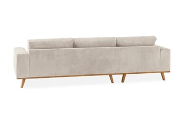 Copenhagen 4-seters Venstrevendt L-formet Divansofa i Manchester - Beige - Møbler - Sofaer - Sofa med sjeselong