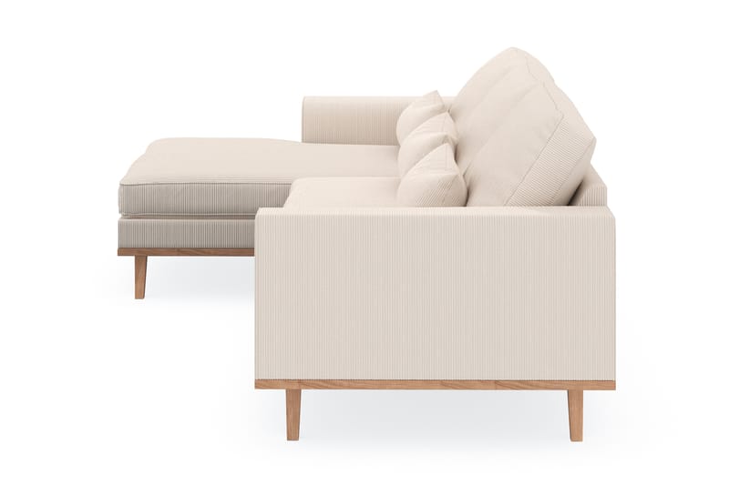 Copenhagen 4-seters Venstrevendt L-formet Divansofa i Manchester - Beige - Møbler - Sofaer - Sofa med sjeselong