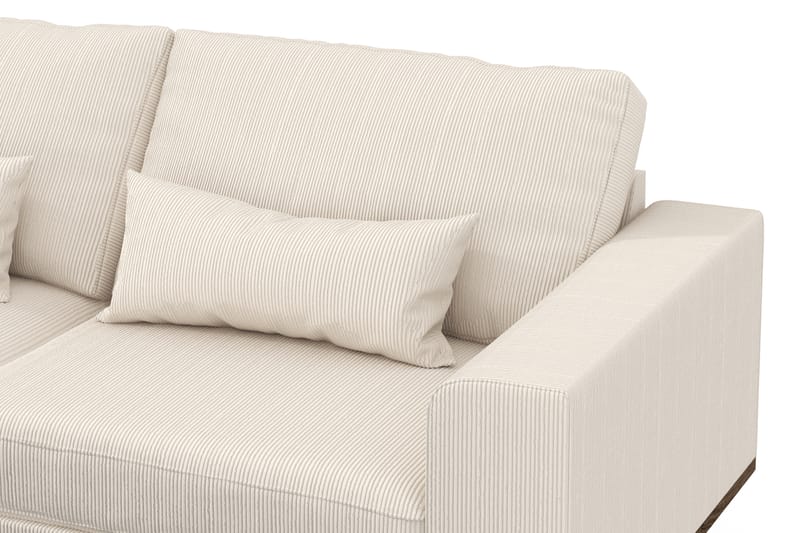 Copenhagen 4-seters Venstrevendt L-formet Divansofa i Manchester - Beige - Møbler - Sofaer - Sofa med sjeselong