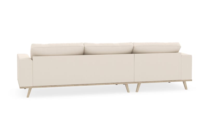 Copenhagen 4-seters Venstrevendt L-formet Divansofa i Manchester - Beige - Møbler - Sofaer - Sofa med sjeselong