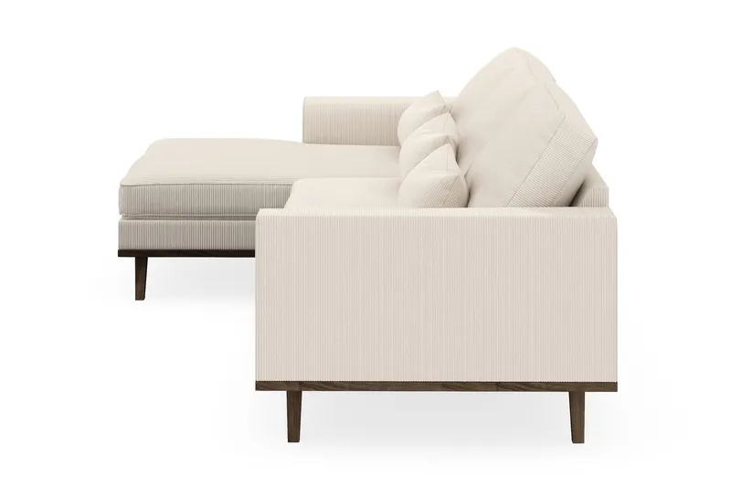 Copenhagen 4-seters Venstrevendt L-formet Divansofa i Manchester - Beige - Møbler - Sofaer - Sofa med sjeselong