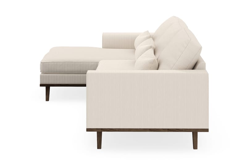 Copenhagen 4-seters Venstrevendt L-formet Divansofa i Manchester - Beige - Møbler - Sofaer - Sofa med sjeselong