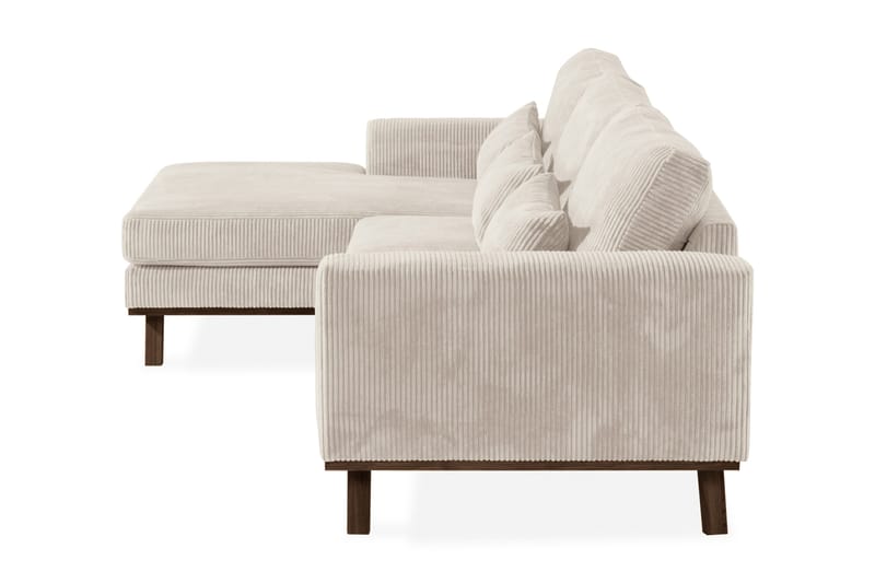 Copenhagen 4-seters Venstrevendt L-formet Divansofa i Manchester - Beige - Møbler - Sofaer - Sofa med sjeselong