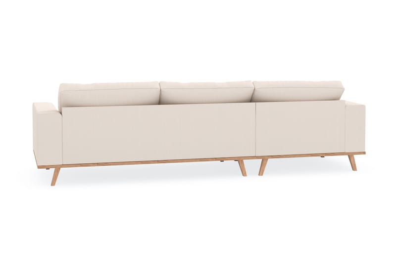 Copenhagen 4-seters Venstrevendt L-formet Divansofa i Manchester - Beige - Møbler - Sofaer - Sofa med sjeselong
