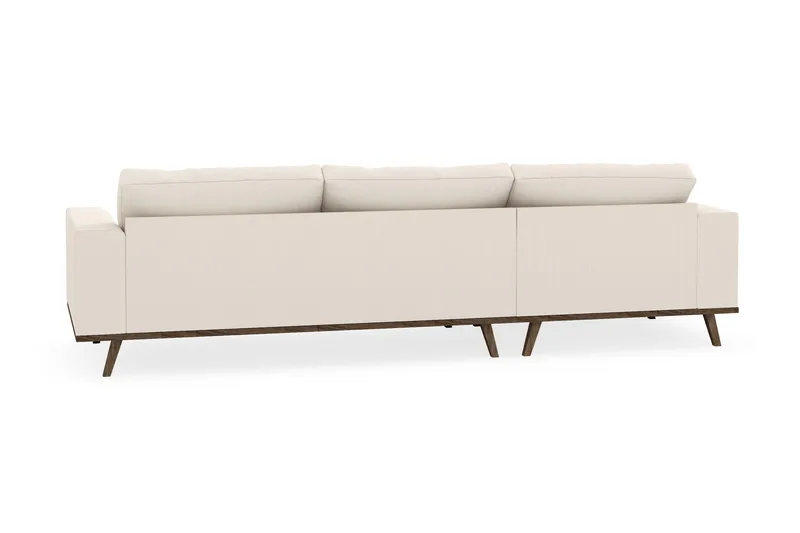 Copenhagen 4-seters Venstrevendt L-formet Divansofa i Manchester - Beige - Møbler - Sofaer - Sofa med sjeselong