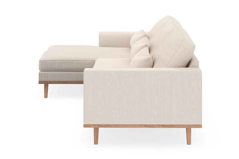 Copenhagen 4-seters Venstrevendt L-formet Divansofa i Manchester - Beige - Møbler - Sofaer - Sofa med sjeselong