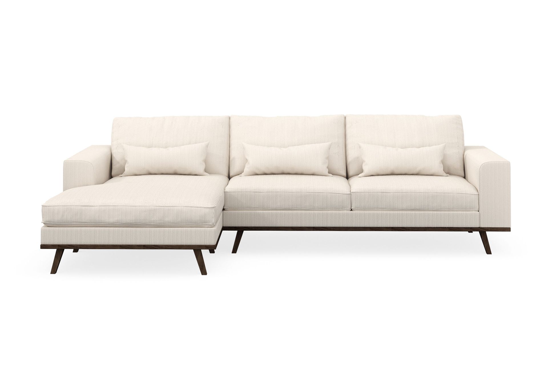 Copenhagen 4-seters Venstrevendt L-formet Divansofa i Manchester - Beige