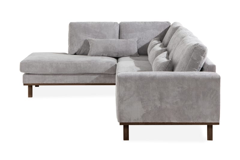 Copenhagen 4-seters Venstrevendt L-formet Divansofa i Manchester - Lys grå - Møbler - Sofaer - Sofa med sjeselong