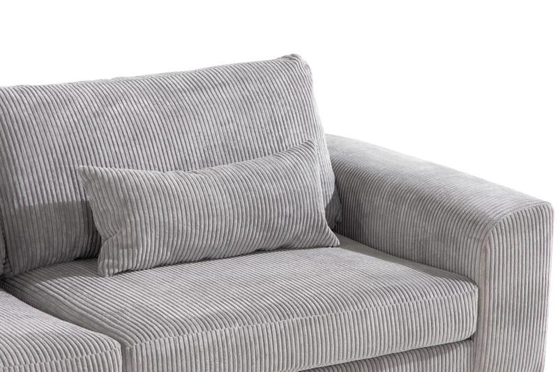 Copenhagen 4-seters Venstrevendt L-formet Divansofa i Manchester - Lys grå - Møbler - Sofaer - Sofa med sjeselong
