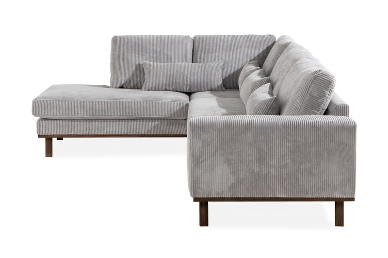 Copenhagen 4-seters Venstrevendt L-formet Divansofa i Manchester - Lys grå - Møbler - Sofaer - Sofa med sjeselong