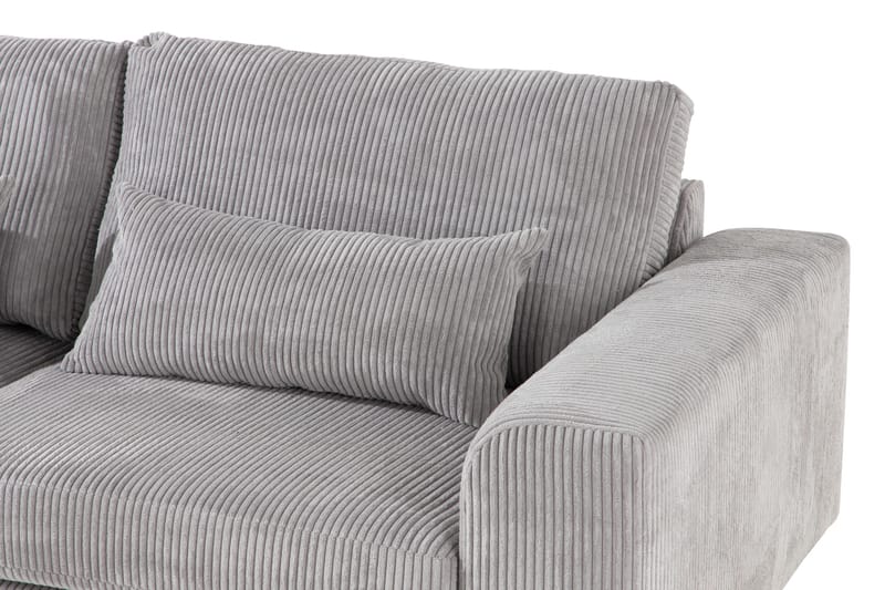 Copenhagen 4-seters Venstrevendt L-formet Divansofa i Manchester - Lys grå - Møbler - Sofaer - Sofa med sjeselong