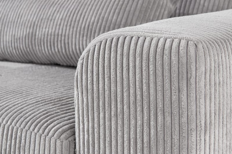 Copenhagen 4-seters Venstrevendt L-formet Divansofa i Manchester - Lys grå - Møbler - Sofaer - Sofa med sjeselong